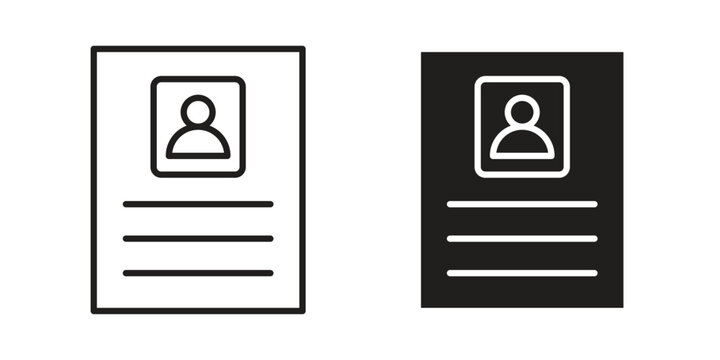 Criminal record icon concept. Simple solid style. line stroke icons