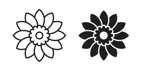 Obraz premium Daffodil icon concept. Simple solid style. line stroke icons