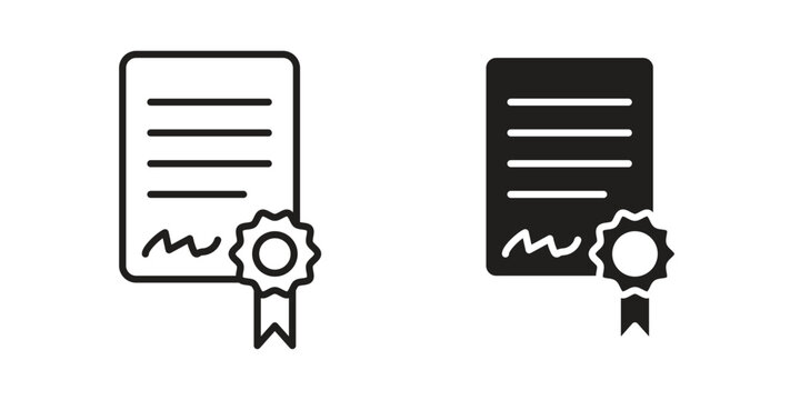 Patent icon concept. Simple solid style. line stroke icons