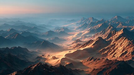 Naklejka premium Golden desert dunes with intricate wind carved lines images