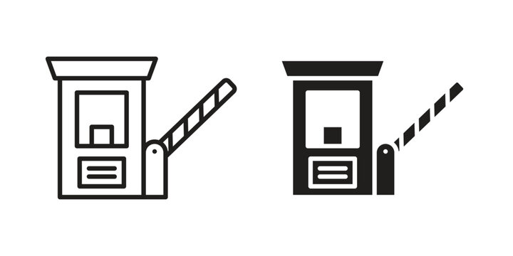 Road toll icon concept. Simple solid style. line stroke icons