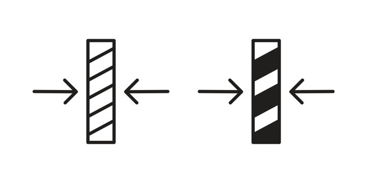 Thickness icon concept. Simple solid style. line stroke icons