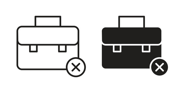 Unemployment icon concept. Simple solid style. line stroke icons