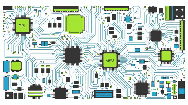 Computer Circuit Board Components.