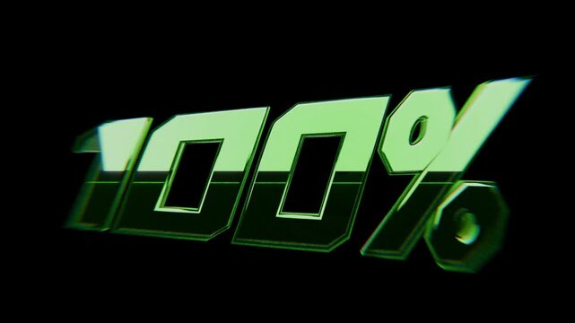 countdown percentage timer loading animation, on black background, content creator, game streaming animation