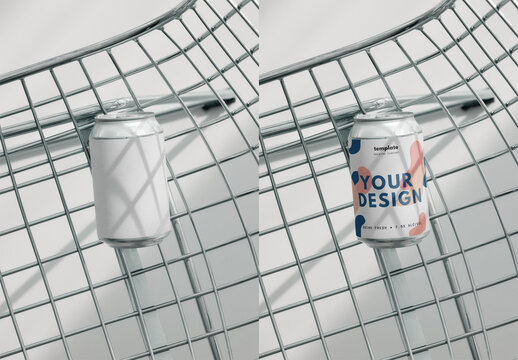 Mockup Of Customized 33Cl Drinks Can On Chair