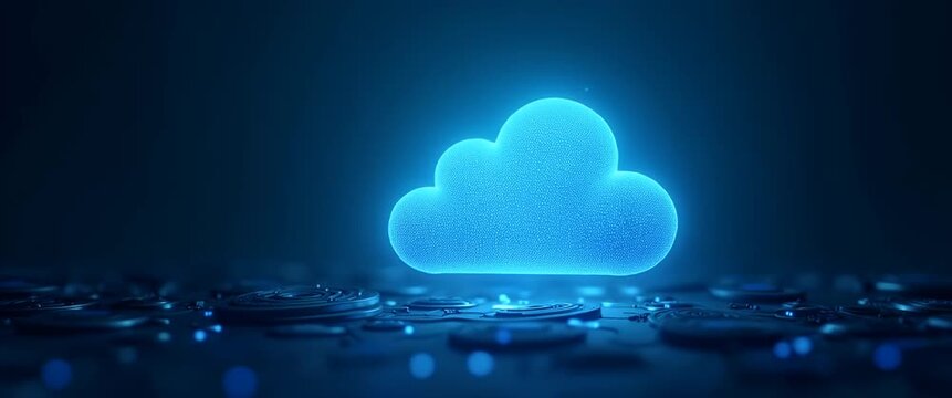 Robust public cloud infrastructure delivers scalable on demand computing and secure storage solutions to empower agile digital transformation and support enterprise innovation globally. in  Photo Stoc