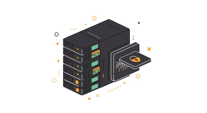 Server Computer Data Storage.