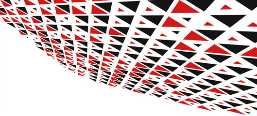 Obraz premium Abstract Red Black Triangle Geometric Perspective Background