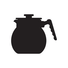 Fototapeta premium aCoffee pot from drip coffee maker in diner style as vector icon 
