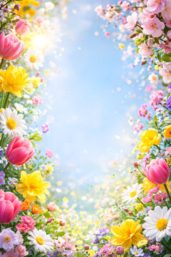 Spring Flower Festival Background