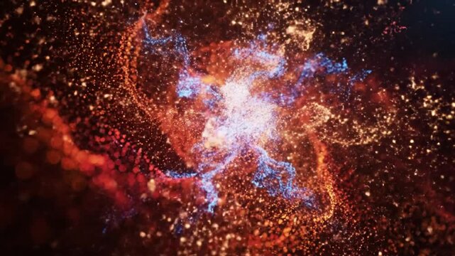 Vibrant Cosmic Energy Swirling Patterns.