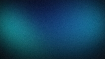 Obraz premium Deep teal and dark blue grainy gradient background with abstract cinematic texture