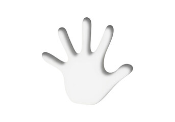 Obraz premium A simple outline of an open human hand with visible finger details