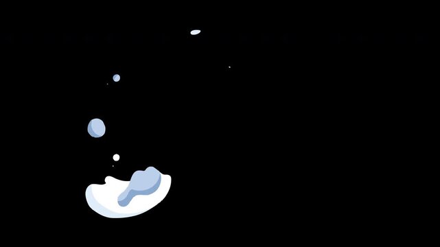 color wave logo Blue planet floats in space