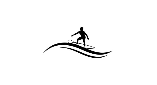 Man surfing on a wave board.