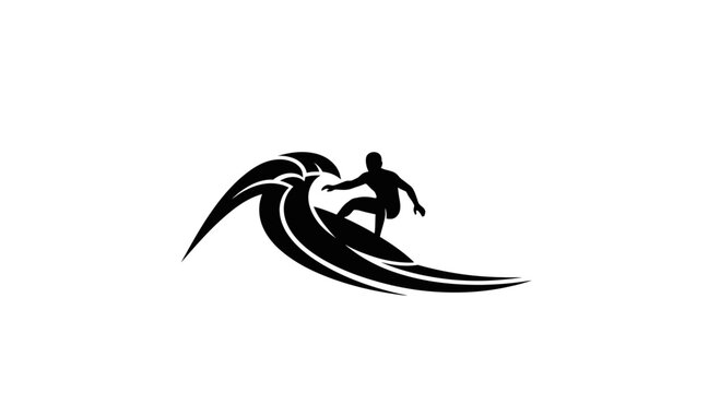 Man surfing on a wave board 1.