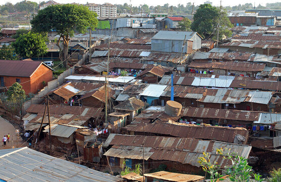 A view of Nairobi's city block - Kibera. Kenya