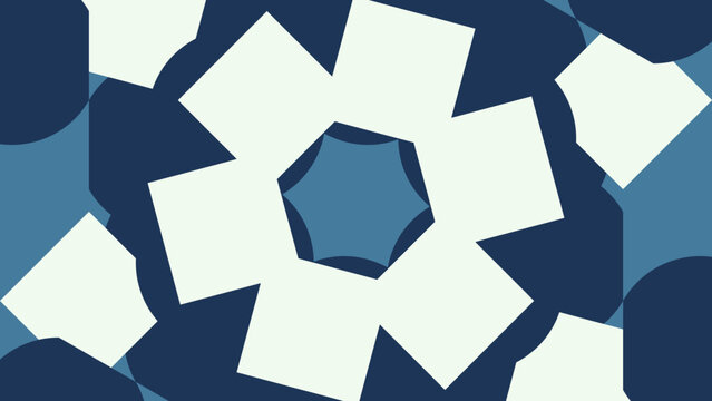 Abstract Blue and White Geometric Pattern vector pattern background