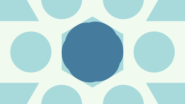 Minimalist Geometric Pattern with Circles and Hexagons vector pattern background