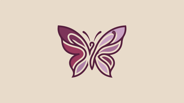 Elegant Butterfly Logo Design with Abstract Wings.