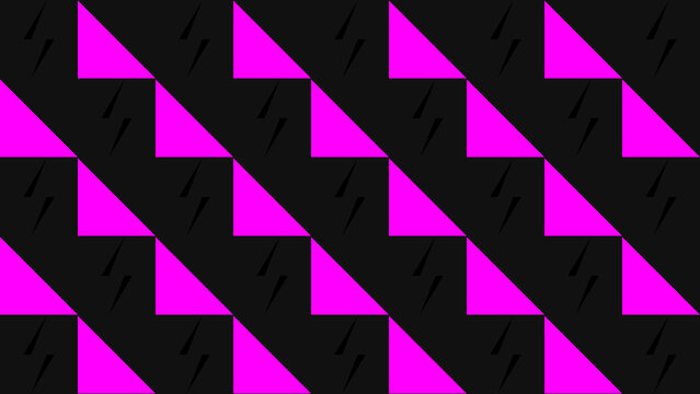 Zigzag Pattern with Magenta Triangles on Dark Gray Background vector background