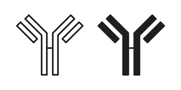 Antibody icon illustration for web design. filled flat icons