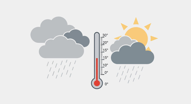 weather forecast temperature sunny rainy clouds