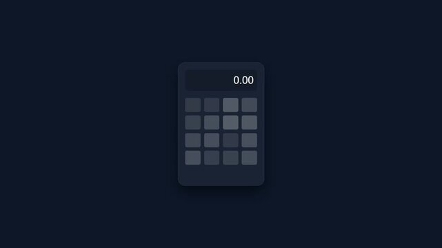 Sleek Dark Mode Calculator App Interface with Numeric Display