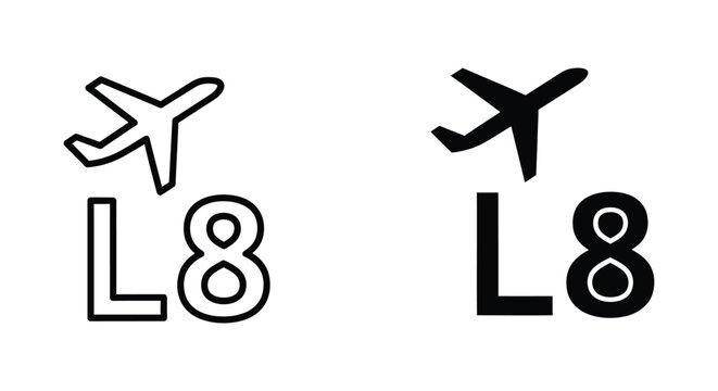 Airplane Icon L8 Design