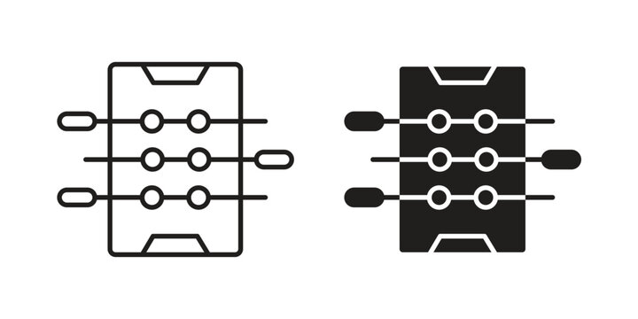Foosball icon illustration for web design. filled flat icons