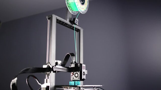 The latest technologies use a 3D printer to print a programmed part from plastic filament. High quality 4k footage