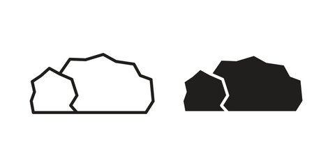 Stone icon illustration for web design. filled flat icons