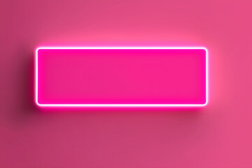 Fototapeta premium A Hot Pink Glowing Rectangle, Web Design Graphic Button, Web Design Resource 