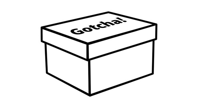 Surprise box with Gotcha text