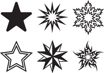 Obraz premium Creative Star Shape Collection for Logos, Icons, Decorations and Modern Graphic Design Projects