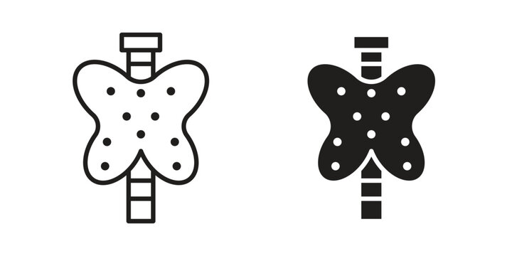 Thyroid icon illustration for web design. filled flat icons