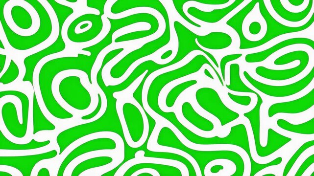 Abstract Wave white Lines Pattern 4K Animation. Seamless Loop on green screen background, White Linear Waves, Monochrome Digital Flow, Smooth Water Surface, Smoke Illustration.