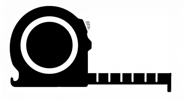 Minimalist Black Silhouette of a Professional Measuring Tool