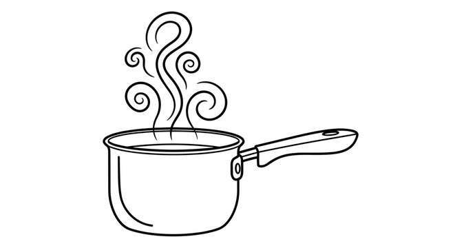Steaming pot with a handle.