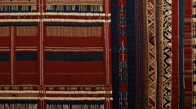 Quechua Backstrap Textile Peru Cloth Awana Authentic Andean Weaving Pattern Background