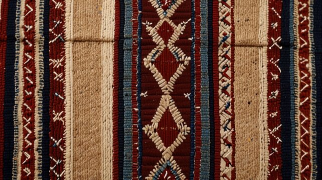 Quechua Backstrap Fabric Peru Textile Awana Authentic Indigenous Fiber Cloth Background