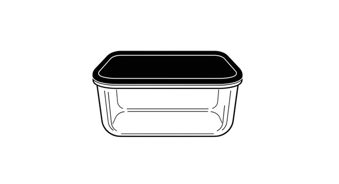 Glass food storage container with lid.
