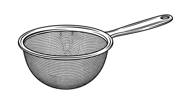 Mesh kitchen strainer with handle 1.