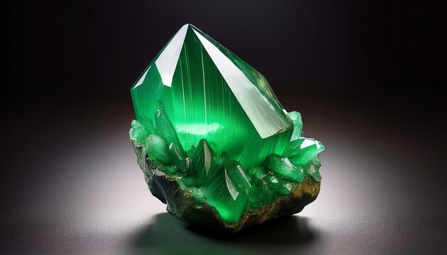 Moldavite Luxury Green Crystal Gem For Healing And Geology Enthusiasts Isolated On Elegant Background