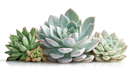 Obraz premium succulent plants white background centered composition full body isolated on pure white background studio lighting no shadow under subject high detail sharp focus commercial product photography no en