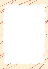 Fototapeta premium Frame With Scallop Border Vintage