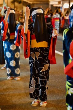 西馬音内盆踊り　秋田県羽後町　traditional japanese dance festival