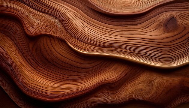 Stunning Wooden Texture With Wavy Brown Layers