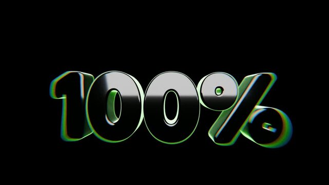 countdown percentage timer loading animation, on black background, content creator, game streaming animation